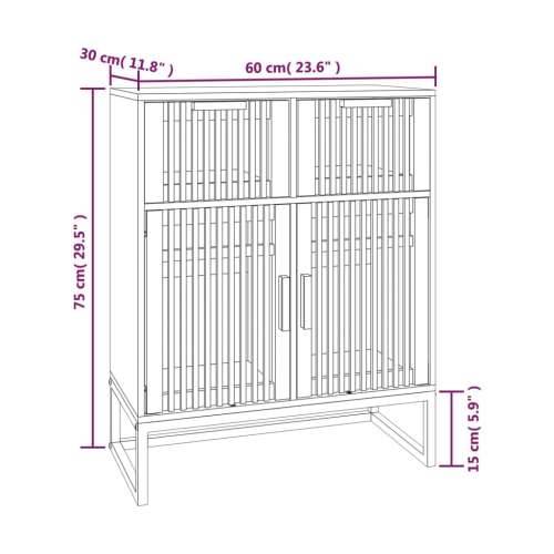 Komoda crna 60 x 30 x 75 cm od konstruiranog drva - Crna 1 Cijena