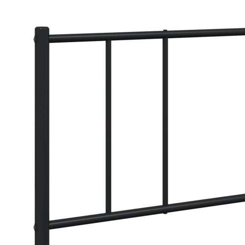 Metalni okvir za krevet s uzglavljem crni 200x200 cm - Crna 200 x 200 cm s uzglavljem Cijena