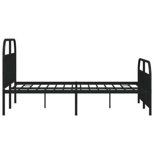 Metalni okvir kreveta uzglavlje i podnožje crni 150x200 cm - Crna 150 x 200 cm s uzglavljem i podnožjem Cijena