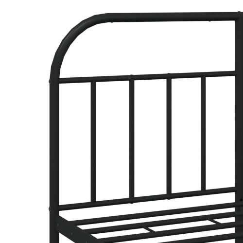 Metalni okvir kreveta uzglavlje i podnožje crni 150x200 cm - Crna 150 x 200 cm s uzglavljem i podnožjem Cijena