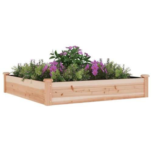 Povišena gredica - Vrtna gredica s oblogom 120x120x25 cm masivna jelovina - Prirodna 120 x 120 x 25 cm 1 Cijena