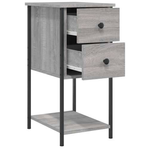 Noćni ormarić boja hrasta 32 x 42 x 70 cm od konstruiranog drva - Sivi hrast sonoma 1 Cijena