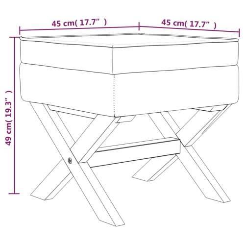 Tabure za pohranu tamnosivi 45 x 45 x 49 cm od tkanine - Siva 45 x 45 x 49 cm Cijena