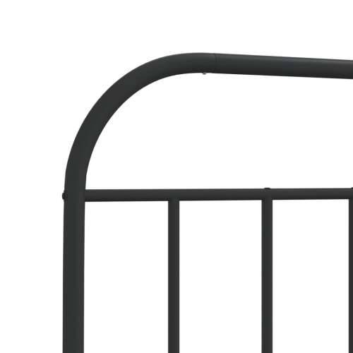 Metalni okvir za krevet s uzglavljem crni 75x190 cm - Crna 75 x 190 cm s uzglavljem Cijena