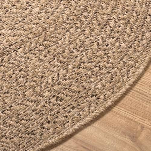Tepih ZIZUR 120 cm s izgledom jute unutarnji i vanjski - Smeđa Ø 120 cm Okruglo Cijena