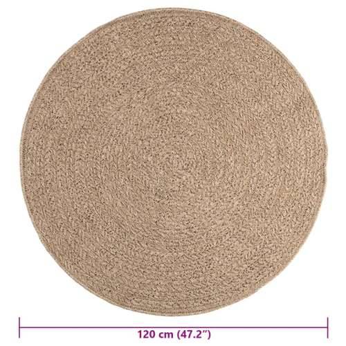 Tepih ZIZUR 120 cm s izgledom jute unutarnji i vanjski - Smeđa Ø 120 cm Okruglo Cijena