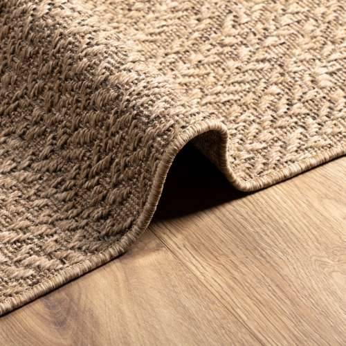 Tepih ZIZUR 120 x 170 cm s izgledom jute unutarnji i vanjski - Smeđa 120 x 170 cm Okruglo Cijena