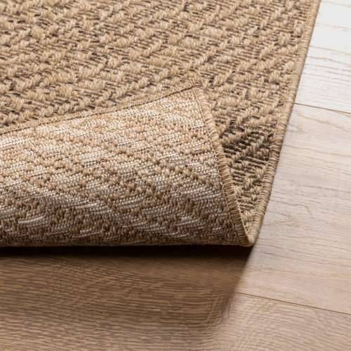 Tepih ZIZUR 120 x 170 cm s izgledom jute unutarnji i vanjski - Smeđa 120 x 170 cm Okruglo Cijena