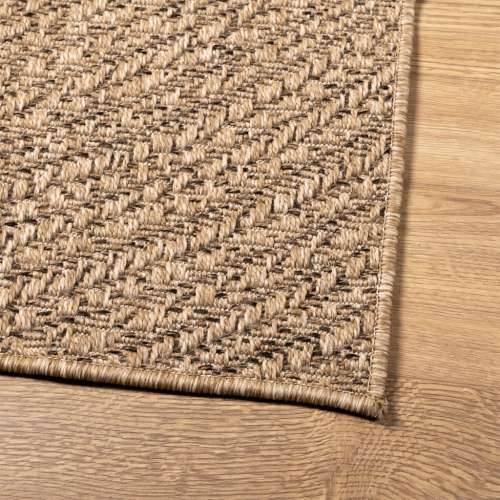 Tepih ZIZUR 120 x 170 cm s izgledom jute unutarnji i vanjski - Smeđa 120 x 170 cm Okruglo Cijena