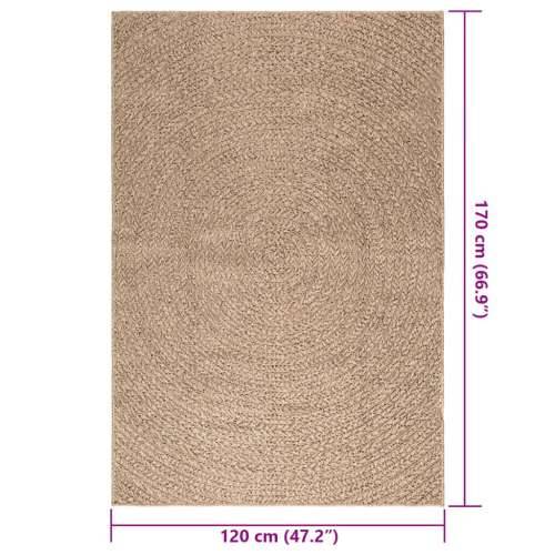 Tepih ZIZUR 120 x 170 cm s izgledom jute unutarnji i vanjski - Smeđa 120 x 170 cm Okruglo Cijena
