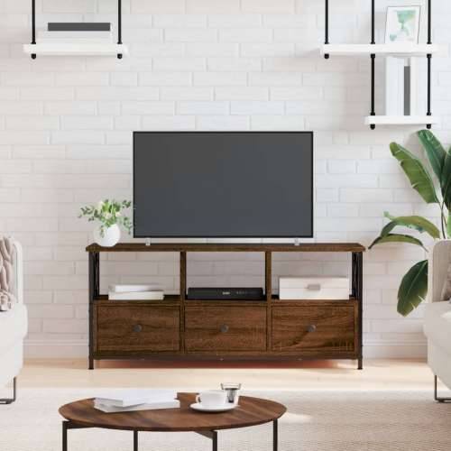 TV ormarić boja smeđeg hrasta 102x33x45 cm od drva i željeza - Smeđi hrast 1 102 cm Cijena