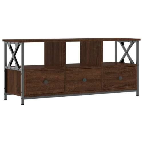 TV ormarić boja smeđeg hrasta 102x33x45 cm od drva i željeza - Smeđi hrast 1 102 cm Cijena