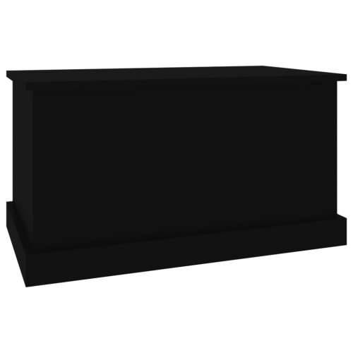 Kutija za pohranu crna 70 x 40 x 28 cm od konstruiranog drva Cijena