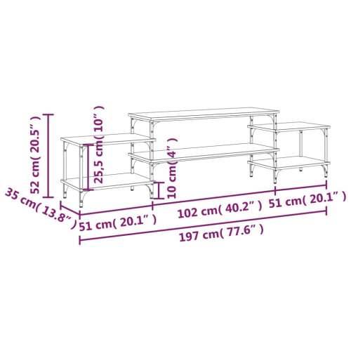 TV ormarić boja hrasta sonome 197x35x52 cm konstruirano drvo - sonoma hrast 1 197 cm Cijena