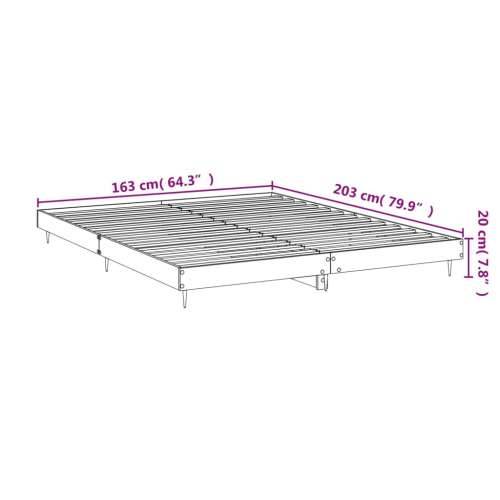 Okvir kreveta siva boja betona 160x200 cm od konstruiranog drva Cijena