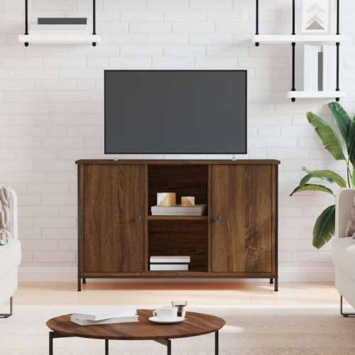 TV ormarić boja smeđeg hrasta 100x35x65 cm konstruirano drvo - Smeđi hrast 1 Cijena