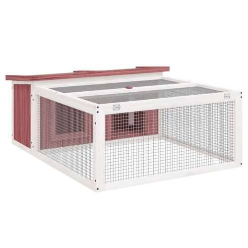 Kavez za zečeve boja kave 117,5x97x47,5 cm od masivne borovine - Mocha Cijena