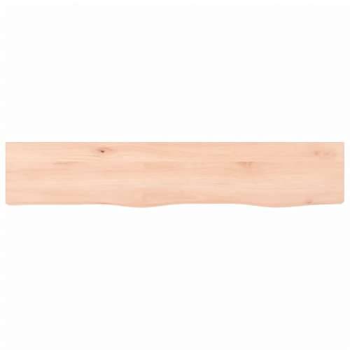 Zidna polica 100 x 20 x 2 cm od neobrađene masivne hrastovine - Prirodna 100 x 20 x 2 cm 1 Cijena