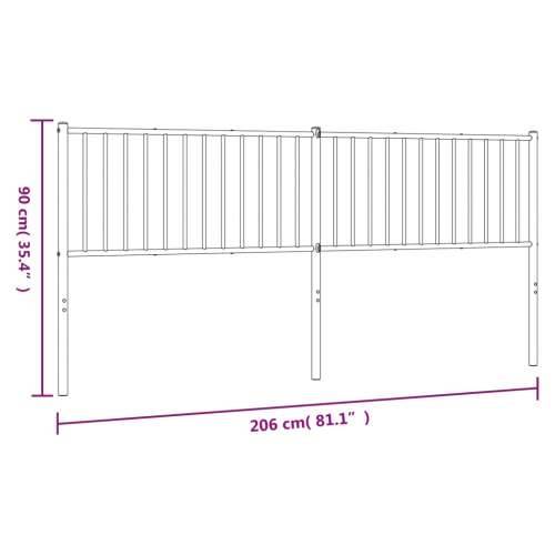 Metalno uzglavlje crno 200 cm - Crna 200 cm 1 Cijena