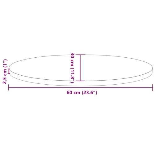 Ploča za stol 60 x 30 x 2,5 cm od masivne borovine ovalna - Prirodna 60 x 30 x 2.5 cm 1 Cijena