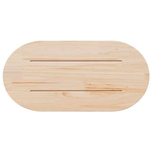 Ploča za stol 60 x 30 x 2,5 cm od masivne borovine ovalna - Prirodna 60 x 30 x 2.5 cm 1 Cijena
