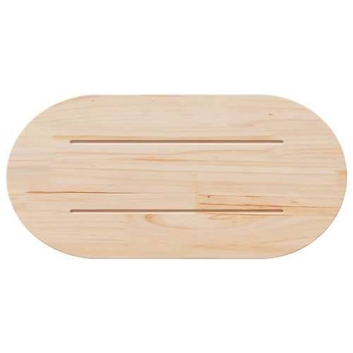 Ploča za stol bijela 60x30x2,5 cm od masivne borovine ovalna - Bijela 60 x 30 x 2.5 cm 1 Cijena