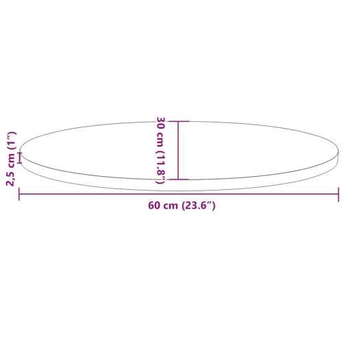 Ploča za stol bijela 60x30x2,5 cm od masivne borovine ovalna - Bijela 60 x 30 x 2.5 cm 1 Cijena