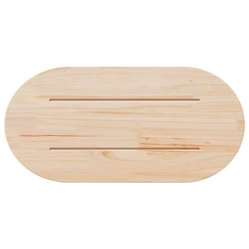 Ploča za stol 70 x 35 x 2,5 cm od masivne borovine ovalna - Prirodna 70 x 35 x 2.5 cm 1 Cijena