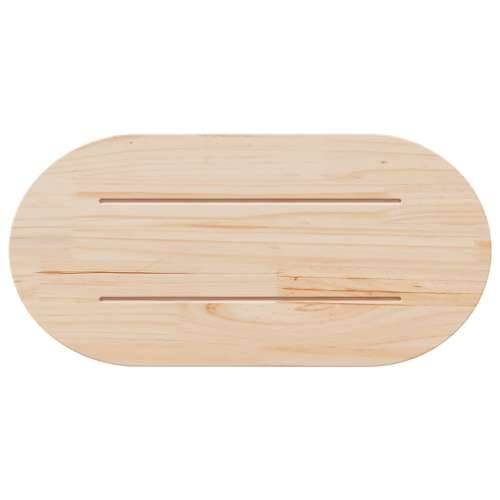 Ploča za stol bijela 70x35x2,5 cm od masivne borovine ovalna - Bijela 70 x 35 x 2.5 cm 1 Cijena