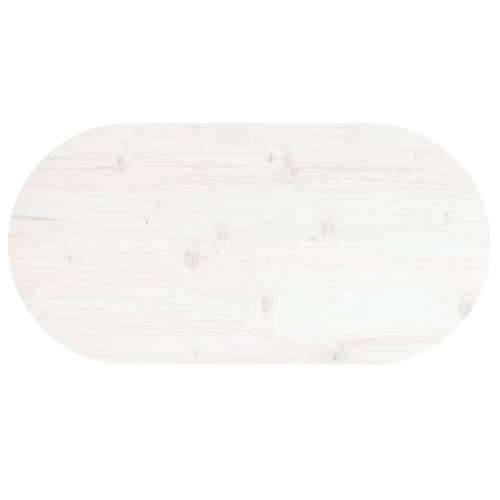 Ploča za stol bijela 70x35x2,5 cm od masivne borovine ovalna - Bijela 70 x 35 x 2.5 cm 1 Cijena