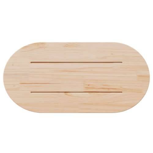 Ploča za stol 80 x 40 x 2,5 cm od masivne borovine ovalna - Prirodna 80 x 40 x 2.5 cm 1 Cijena