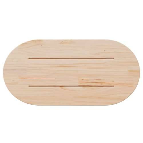 Ploča za stol bijela 80x40x2,5 cm od masivne borovine ovalna - Bijela 80 x 40 x 2.5 cm 1 Cijena