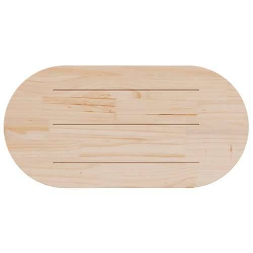 Ploča za stol 100 x 50 x 2,5 cm od masivne borovine ovalna - Prirodna 100 x 50 x 2.5 cm 1 Cijena