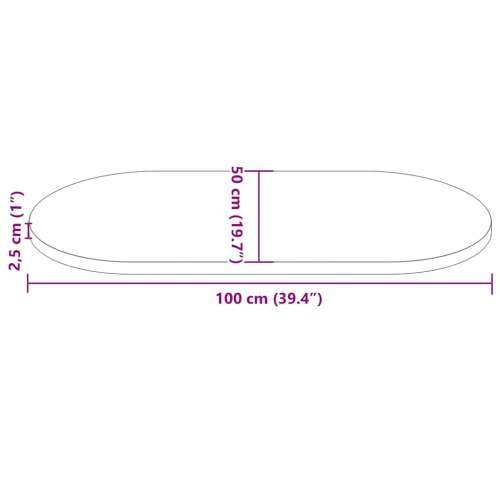 Ploča za stol 100 x 50 x 2,5 cm od masivne borovine ovalna - Prirodna 100 x 50 x 2.5 cm 1 Cijena