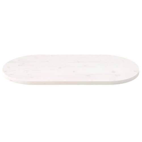 Ploča za stol bijela 100x50x2,5 cm od masivne borovine ovalna - Bijela 100 x 50 x 2.5 cm 1 Cijena