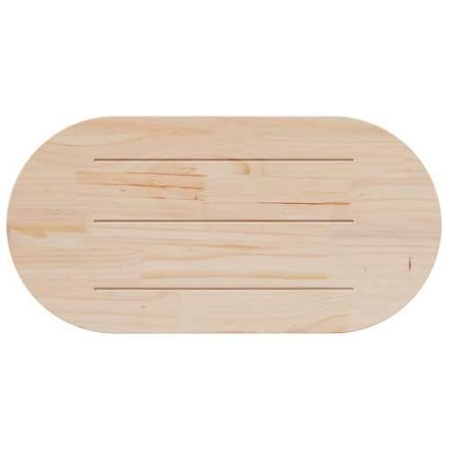 Ploča za stol bijela 100x50x2,5 cm od masivne borovine ovalna - Bijela 100 x 50 x 2.5 cm 1 Cijena
