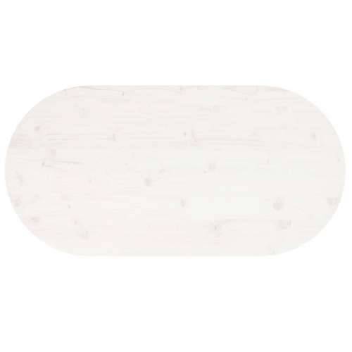 Ploča za stol bijela 100x50x2,5 cm od masivne borovine ovalna - Bijela 100 x 50 x 2.5 cm 1 Cijena