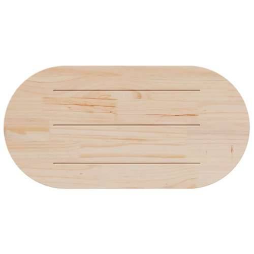 Ploča za stol 110 x 55 x 2,5 cm od masivne borovine ovalna - Prirodna 110 x 55 x 2.5 cm 1 Cijena