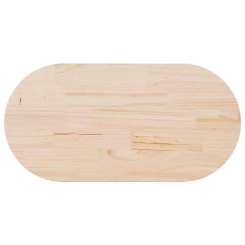 Ploča za stol 110 x 55 x 2,5 cm od masivne borovine ovalna - Prirodna 110 x 55 x 2.5 cm 1 Cijena