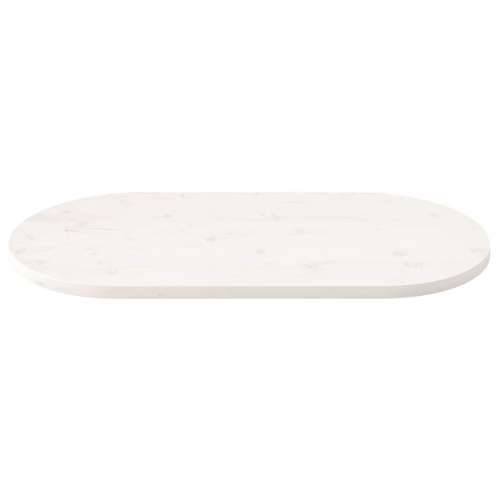 Ploča za stol bijela 110x55x2,5 cm od masivne borovine ovalna - Bijela 110 x 55 x 2.5 cm 1 Cijena
