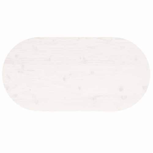 Ploča za stol bijela 110x55x2,5 cm od masivne borovine ovalna - Bijela 110 x 55 x 2.5 cm 1 Cijena