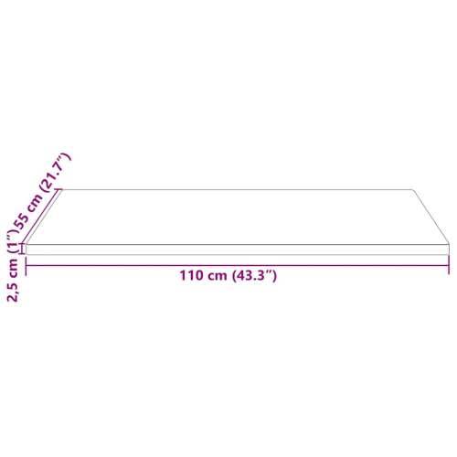 Ploča za stol 110 x 55 x 2,5 cm od masivne borovine pravokutna - Prirodna 110 x 55 x 2.5 cm 1 Cijena