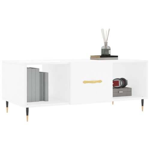 Stolić za kavu bijeli 102 x 50 x 40 cm od konstruiranog drva - Bijela 1 Cijena