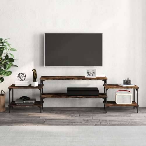 TV ormarić boja dimljenog hrasta 197x35x52 cm konstruirano drvo - Dimljeni hrast 1 197 cm Cijena