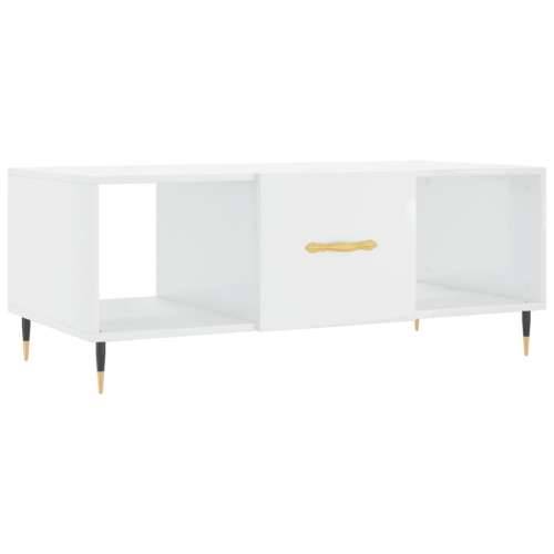 Stolić za kavu sjajni bijeli 102 x 50 x 40 cm konstruirano drvo - Visoko sjajno bijela 1 Cijena