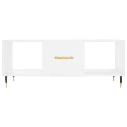 Stolić za kavu sjajni bijeli 102 x 50 x 40 cm konstruirano drvo - Visoko sjajno bijela 1 Cijena