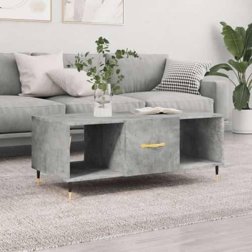 Stolić za kavu boja betona 102 x 50 x 40 cm konstruirano drvo - Beton siva 1 Cijena