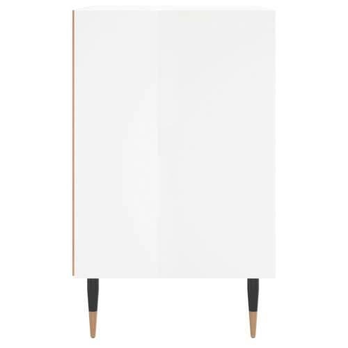 Noćni ormarić sjajni bijeli 40x30x50 cm od konstruiranog drva - Visoko sjajno bijela 1 Cijena