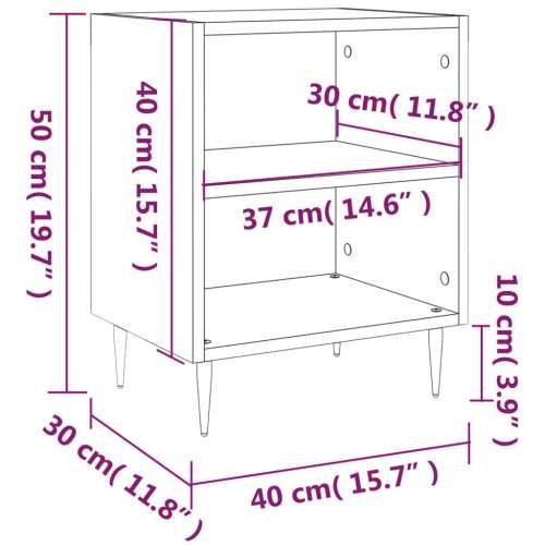 Noćni ormarići 2 kom boja hrasta 40x30x50 cm konstruirano drvo - sonoma hrast 2 Cijena