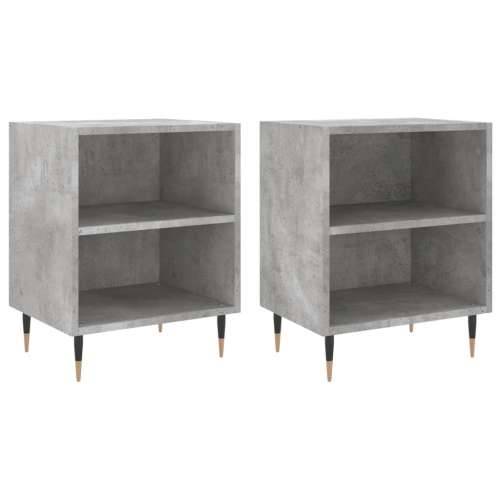 Noćni ormarići 2 kom boja betona 40x30x50 cm konstruirano drvo - Beton siva 2 Cijena